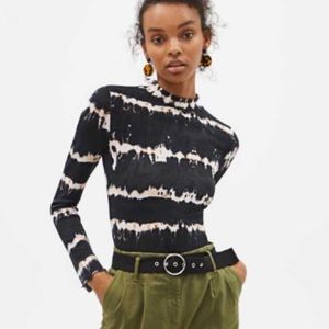 Sheer body tight long sleeved top